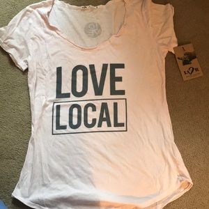 Love Local cotton scoop neck t shirt